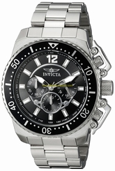 Invicta Watches : 21952 Black Dial Stainless Steel Men Watch