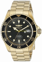 Invicta Watches : 22062 Black Dial Stainless Steel Band Men Watch