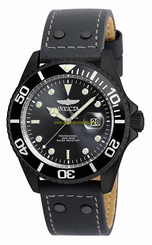 Invicta Watches : 22077 Quartz Analog Date Grey Leather Men Watch