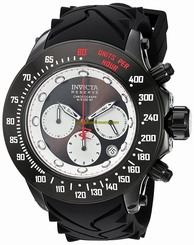 Invicta Watches : 22138 Black Dial Chronograph Date Black Silicone Men Watch