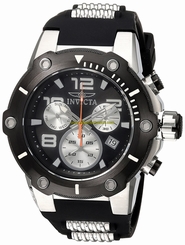Invicta Watches : 22235 Quartz Chronograph Day Date Black Silicone Men Watch