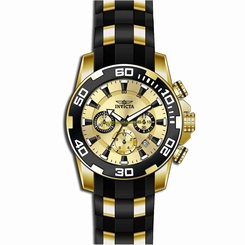 Invicta Watches : 22346 Gold Dial Rubber Men Watch