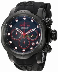 Invicta Watches : 22355 Quartz Chronograph Date Black Silicone Men Watch