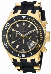Invicta Watches : 22364 Quartz Chronograph Day Date Black Silicone Men Watch