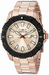 Invicta Watches : 22409 Rose Gold Dial Stainless Steel Band Men Watch
