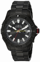 Invicta Watches : 22411 Black Dial Stainless Steel Band Men Watch
