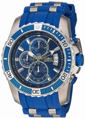Invicta Watches : 22429 Quartz Chronograph Date Blue Polyurethane Men Watch