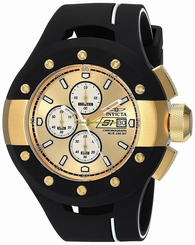 Invicta Watches : 22437 Quartz Chronograph Date Black Silicone Men Watch