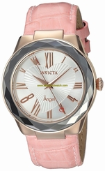 Invicta Watches : 22538 Quartz Analog Pink Leather Women Watch
