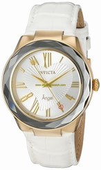 Invicta Watches : 22540 Silver Dial Leather Women Watch