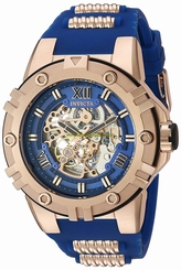 Invicta Watches : 22552 Blue Skeleton Hand Wind Men Watch