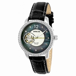 Invicta Watches : 22620 Automatic Black Leather Women Watch