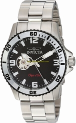 Invicta Watches : 22624 Black (with A Skeletal Window) Automatic Men Watch