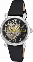 Invicta Watches : 22647 Black (heart Skeletal) Automatic Women Watch