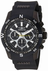 Invicta Watches : 22683 Black Dial Stainless Steel Band Men Watch