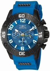 Invicta Watches : 22701 Quartz Chronograph Date Blue Silicone Men Watch