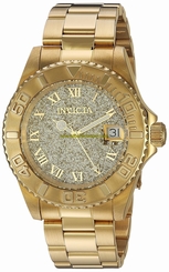 Invicta Watches : 22707 Gold Dial Stainless Steel Band Women Watch
