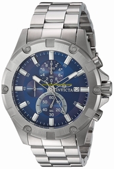 Invicta Watches : 22750 Blue Dial Stainless Steel Band Men Watch