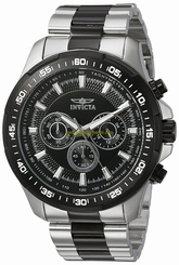 Invicta Watches : 22784 Black Dial Stainless Steel Band Men Watch