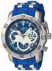 Invicta Watches : 22796 Quartz Chronograph Date Blue Silicone Men Watch