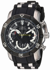 Invicta Watches : 22797 Black Dial Stainless Steel Band Men Watch