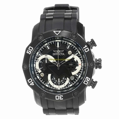 Invicta Watches : 22799 Black Dial Uni-directional Rotating Black Ion-plated Band Men Watch