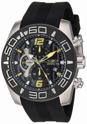 Invicta Watches : 22809 Quartz Chronograph Date Black Silicone Men Watch