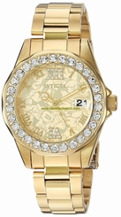 Invicta Watches : 22870 Gold Quartz Women Watch