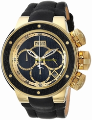 Invicta Watches : 22943 Quartz Chronograph Date Black Leather Men Watch