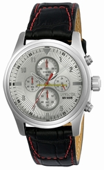 Invicta Watches : 22976 Quartz Chronograph Black Leather Men Watch