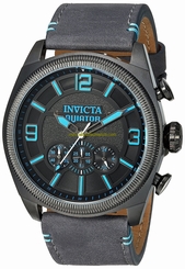Invicta Watches : 22987 Quartz Chronograph Grey Leather Men Watch