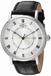 Invicta Watches : 23020 Quartz Analog Date Black Leather Men Watch