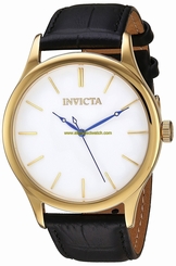Invicta Watches : 23024 Quartz Analog Black Leather Men Watch