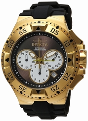 Invicta Watches : 23043 Black Dial Chronograph Date Black Silicone Men Watch