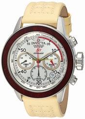 Invicta Watches : 23063 Quartz Chronograph Date Beige Leather Men Watch