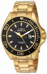 Invicta Watches : 23072 Black Dial Stainless Steel Band Men Watch