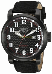 Invicta Watches : 23076 Automatic Black Dial Date Rifle Canvas Men Watch