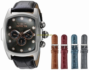 Invicta Watches : 23199 Quartz Day Date Black Leather Men Watch