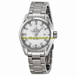 Omega Watches : 231.10.30.60.55.001 Quartz Mother of Pearl Diamond Dial Date Stainless Steel Women Watch