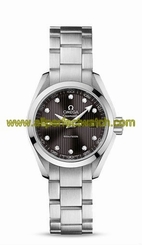 Omega Watches : 231.10.30.60.56.001 Quartz Teak Gray Dial With Diamond Date Stainless Steel Women Watch