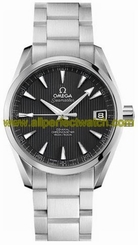 Omega Watches : 231.10.39.21.06.001 38.5mm Automatic Chronometer Aqua Terra Mid Size Black Dial Stainless Steel Case With Stainless Steel Bracelet Men Watch