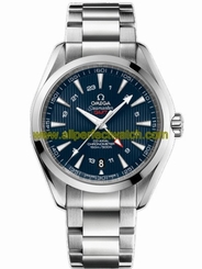 Omega Watches : 231.10.43.22.03.001 43mm Automatic Chronometer Aqua Terra 150M GMT Blue Dial Stainless Steel Case With Stainless Steel Bracelet Men Watch