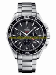 Omega Watches : 231.10.44.52.06.001 44mm Automatic Chronometer Aqua Terra Chronograph Black Dial Stainless Steel Case With Stainless Steel Bracelet Men Watch