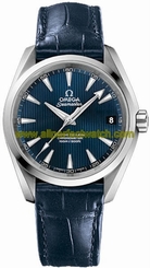 Omega Watches : 231.13.39.21.03.001 Automatic Chronometer Blue Dial Date Blue Leather (38.5mm) Men Watch
