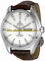 Omega Watches : 231.13.43.22.02.001 43mm Automatic Chronometer Aqua Terra Annual Calendar Silver Dial Stainless Steel Case With Brown Leather Strap Men Watch