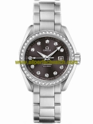 Omega Watches : 231.15.30.61.56.001 30mm Quartz Aqua Terra Jewellery Teak Gray Mother Of Pearl Dial Stainless Steel Case, Diamonds With Stainless Steel Bracelet Women Watch