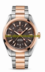 Omega Watches : 231.20.43.22.06.003 Automatic Chronometer GMT Date 18k Rose Gold and Stainless Steel Men Watch