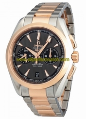 Omega Watches : 231.20.43.52.06.001 Automatic Aqua Terra Chronograph Stainless Steel and Rose Gold Men Watch