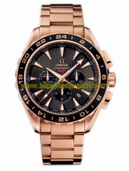 Omega Watches : 231.50.44.52.06.001 44mm Automatic Chronometer Aqua Terra Chronograph Teak Gray Dial Rose Gold Case With Rose Gold Bracelet Men Watch
