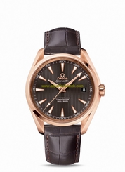 Omega Watches : 231.53.42.21.06.002 Master Co-Axial Chronometer 18k Rose Gold Case Brown Leather Men Watch